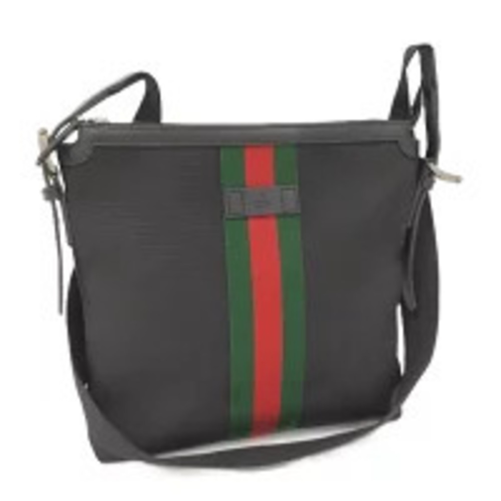 GUCCI Shoulder Bag Sherry Canvas Black